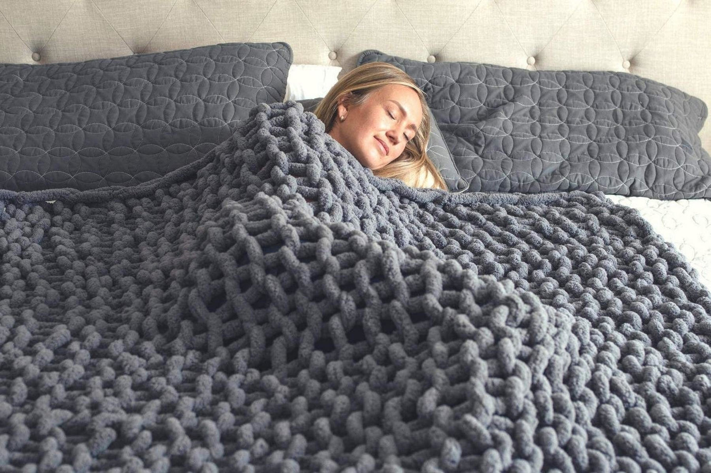 Valentine's day special combo (Two Love Pillows and one Chunky knit blanket)