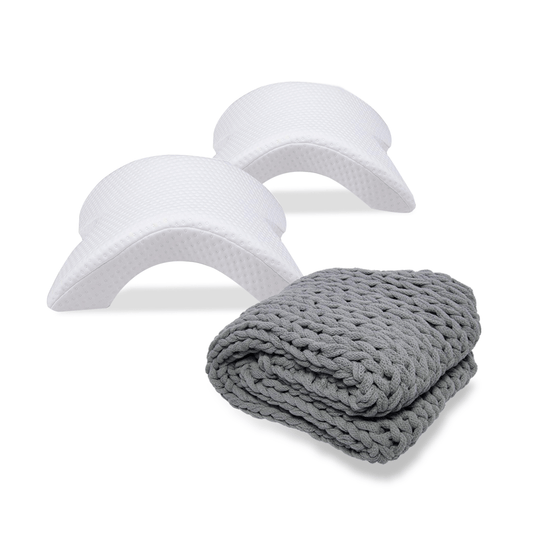 Valentine's day special combo (Two Love Pillows and one Chunky knit blanket)